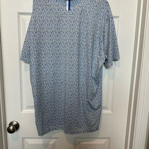 Rhoback Blue Bonnet patterned polo. Great condition.